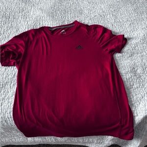 Adidas Climalite Red Short Sleeve Tee